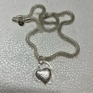 Elegant Silver Heart Pendant Necklace